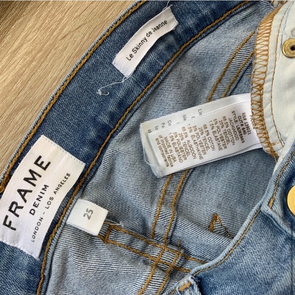 FRAME Le Skinny Se Jeanne Raw Hem Skinny Jeans - Picture 7 of 11